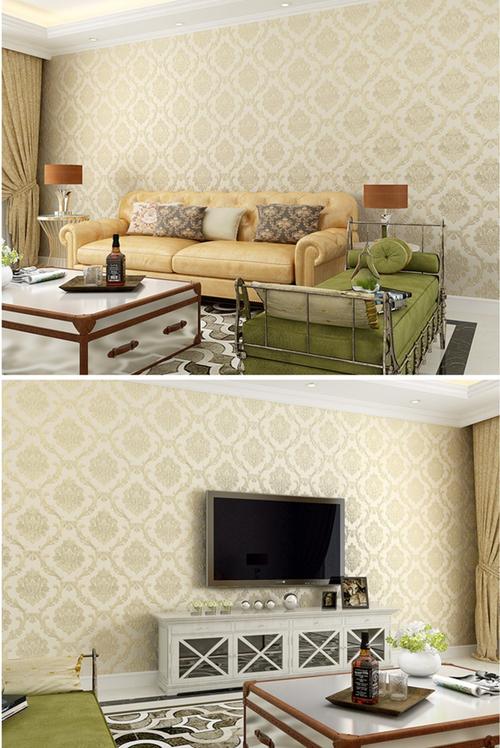 产品描述 批发豪华欧洲锦缎 3d 无纺布壁纸为家庭室内房子墙壁装饰
